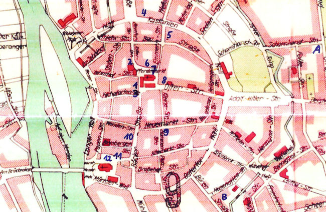 Stadtplan Hameln aus der NS-Zeit